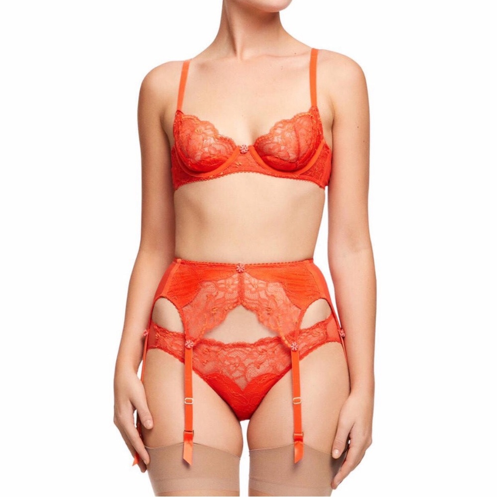 DITA VON TEESE TRYST BRA AND SUSPENDER BNWT